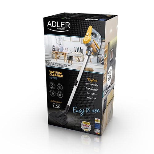 Adler Handheld Vacuum Bagless Black Bronze Grey Orange AD 7036