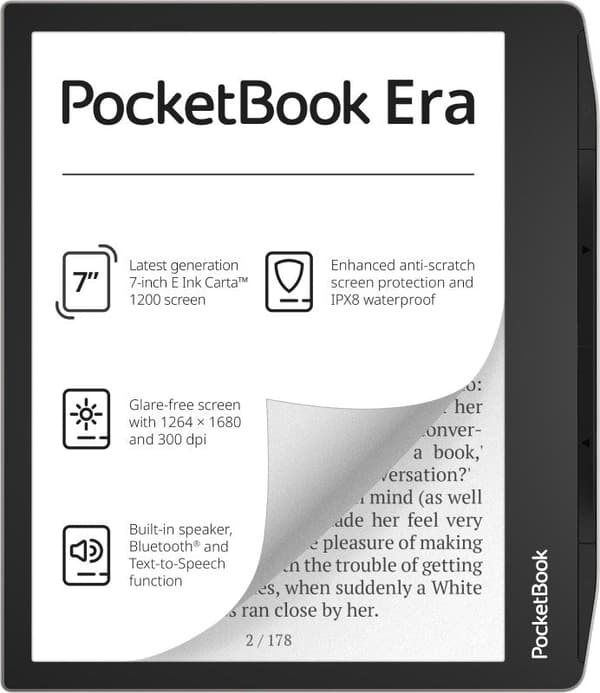 PocketBook 700 Era Silver eBook Reader Touchscreen 16GB Black Silver