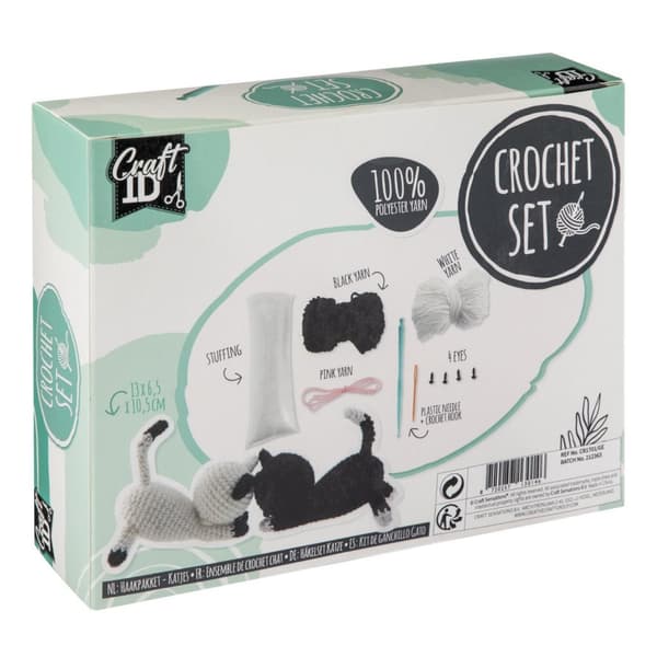 Craft ID Kitty Crochet Set - Make Two Cute Kittens for Ages 12+