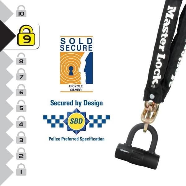 Master Lock Chain with Mini U Lock 90 cm x 10 mm - 8234EURDPRO