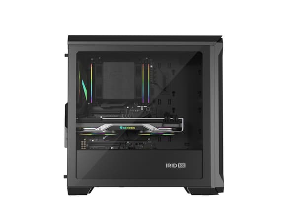 GENESIS IRID 503 ARGB Micro Tower Case Black
