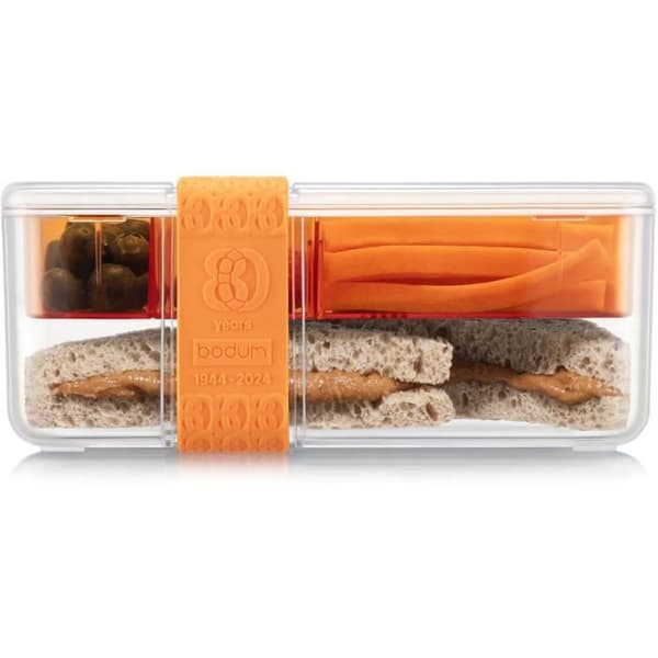 BODUM Compartmentalized Lunch Box - Bistro - Cutlery - Orange Flame