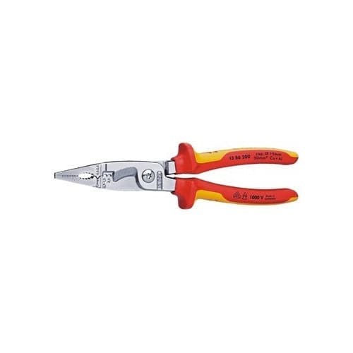 Knipex 13 86 200 Needle-Nose Pliers 200 mm for Electrical Installation