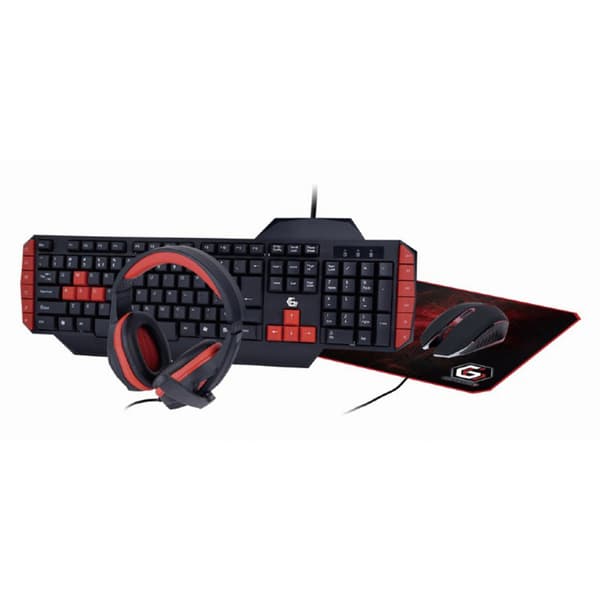 Gembird Gmb Gaming Set 4-in-1 UMG4-02 - Black-Red