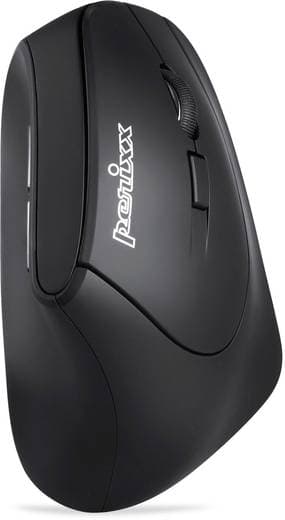 Perixx Perimice-715 II Wireless Ergonomic Mouse - Optical - Black