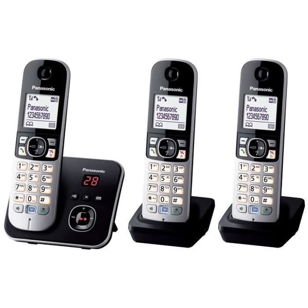 PANASONIC Cordless Phone KXTG6823 Trio - Noise Reduction & Call Blocking