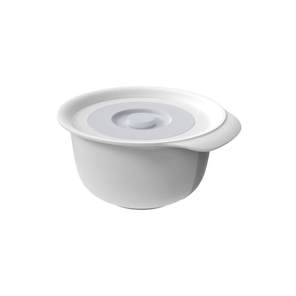 Rotho Fresh Mixing Bowl with Splash Lid 4 L Cool Grey