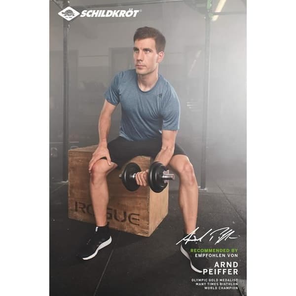 SCHILDKROT Dumbbell Set - 10 Kg - Black - Full Body Training Set