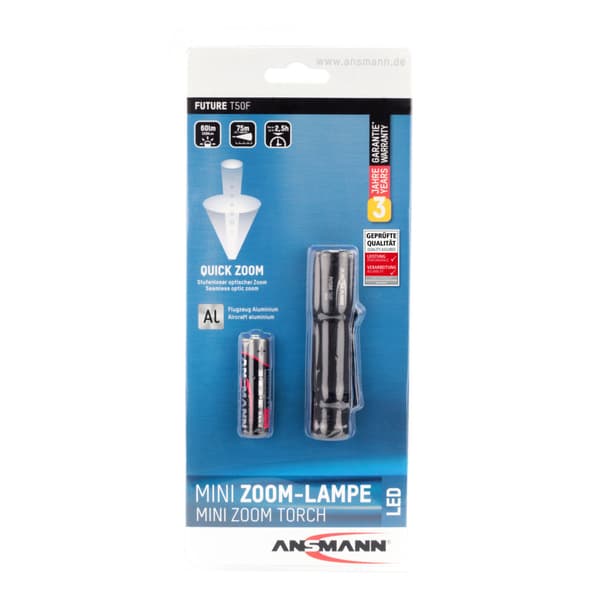 Ansmann Focus T50f Flashlight - 60 Lumen - Black