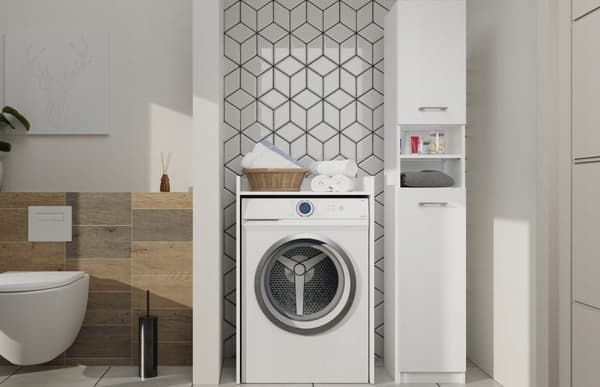 Pola NP Washing Machine Cabinet Matte White