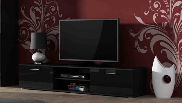 Cama TV Stand SOHO 180 Black/Black Gloss