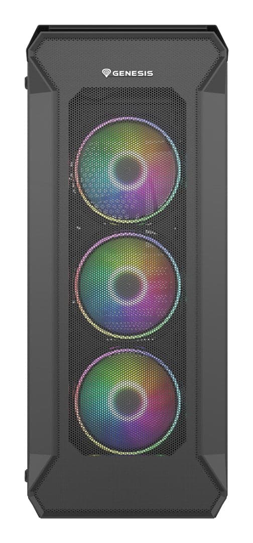 GENESIS Irid 505 ARGB Midi Tower Case Black Transparent