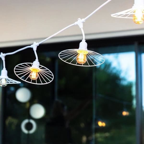 LUMISKY Outdoor String Lights - CHIC WHITE LIGHT - 6 m - 10 Filament Bulbs - E27 - Warm White LED