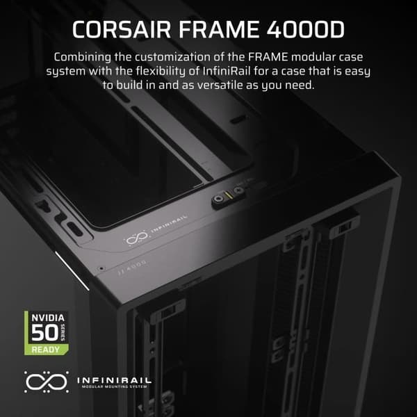 CORSAIR FRAME 4000D Mid-Tower PC Case - Black