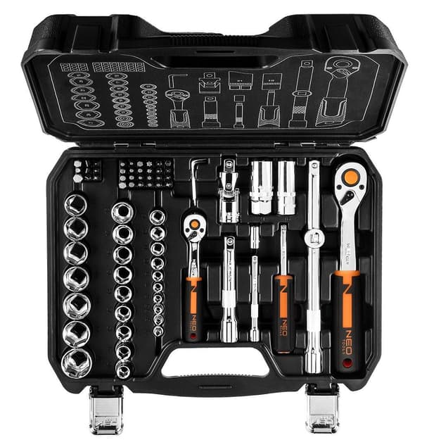 NEO tools Socket Set 73 Pieces CRV 10-054