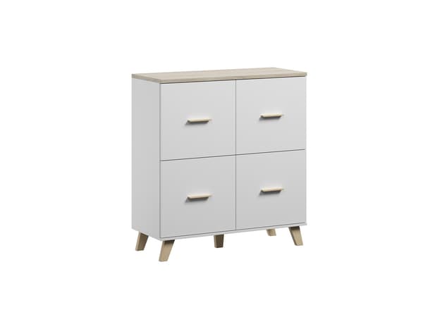 Cama Sideboard LOTTA 110 4D White + Sonoma Oak