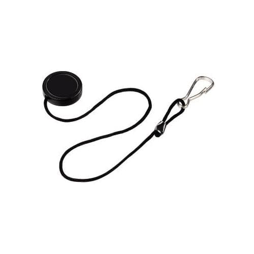 Hama Lens Cap Holder - Rubber Loop for Lens Caps - Black Plastic