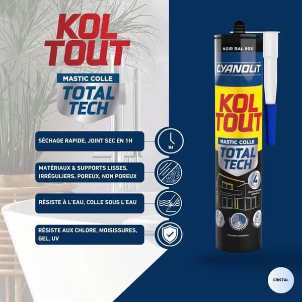 Cyanolit Total Tech Adhesive 290 ml - Black - High Strength