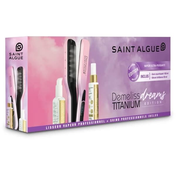 Titanium Steam Straightener - 40 ml Water Tank - Adjustable Temperature