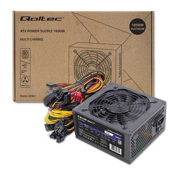 Qoltec Powerful ATX Power Supply 1650W 80 Plus Platinum