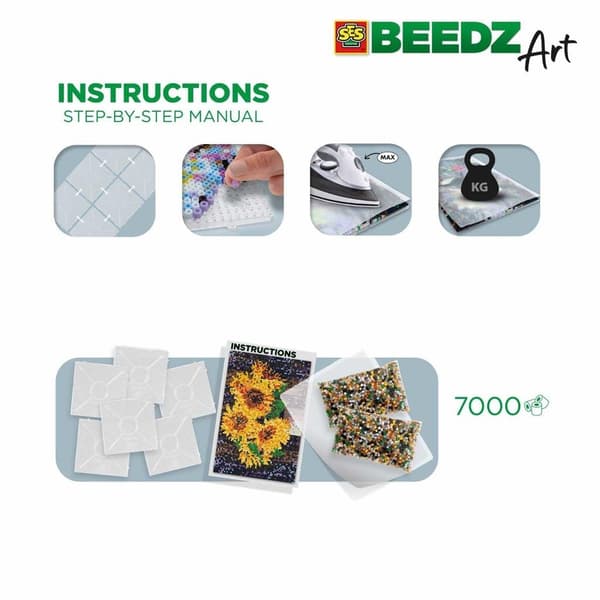 SES Creative Beedz Art Iron-on Beads Sunflowers 7000 Pieces