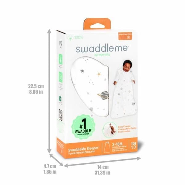 INGENUITY Swaddle Sleeping Bag, Sun, TOG 0.5,3-18 Months