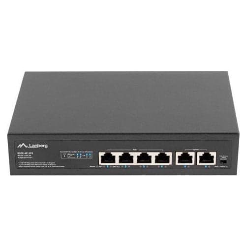 Lanberg Switch 4X 100MB PoE+ - 60W DSP/2X RSFE-4P-2FE-60