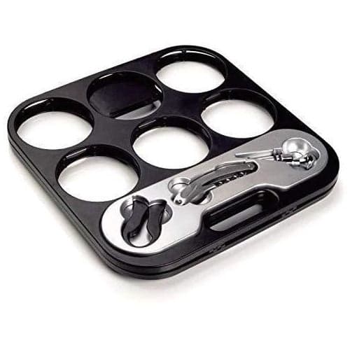 Stainless Steel Bottle Holder - Collapsible - Includes Corkscrew and Opener