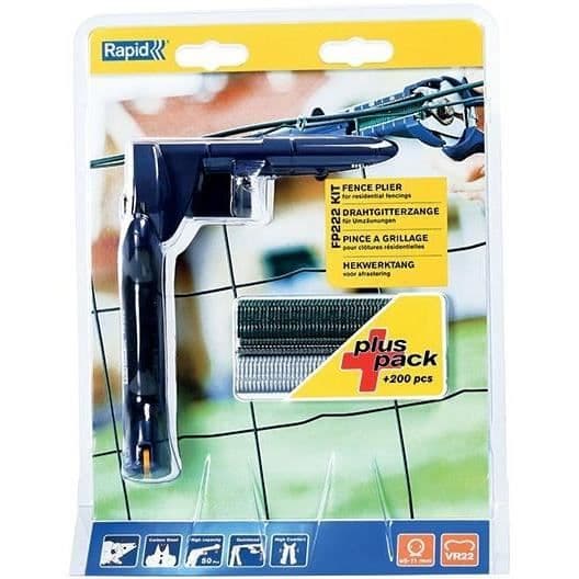 RAPID Wire Mesh Clamp FP222 + 100 VR22 Galvanized and 100 VR22