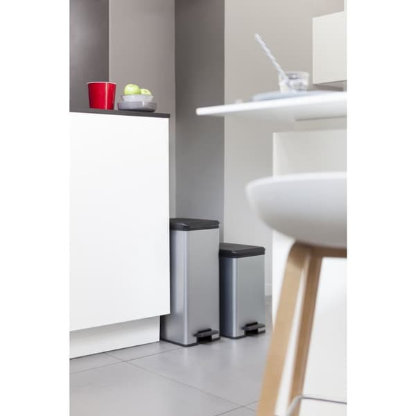 Curver Decobin Slim Pedal Bin 25 L Metallic/Black for Waste