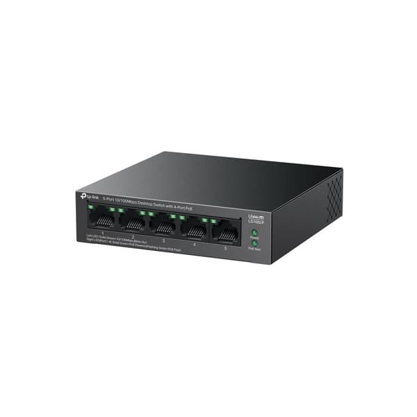 TP-Link LiteWave LS105P Unmanaged Network Switch Fast Ethernet PoE Black