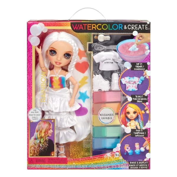 Rainbow High WaterColor & Create Pop Doll