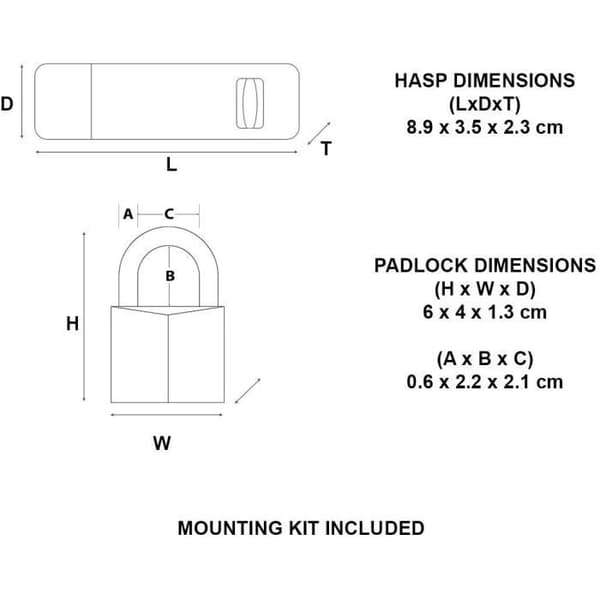 MASTER LOCK Door Hasp and Keyed Padlock Pack - 140703EURD