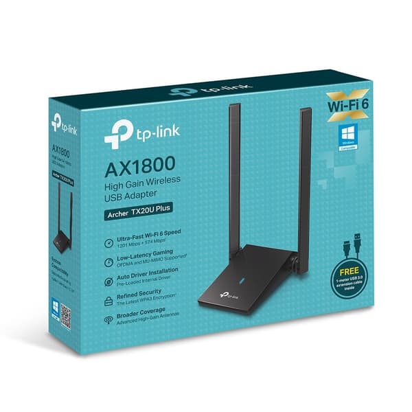 TP-Link Archer TX20U Plus V1 - Network Adapter - USB 3.0 - 802.11ax (ARCHER TX20U PLUS) USB3.0