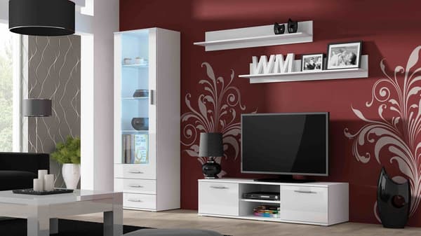 Cama TV Stand SOHO 140 White/White Gloss