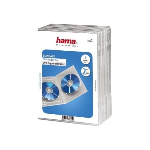 Hama Transparent Double DVD Box 5-Pack 5-piece