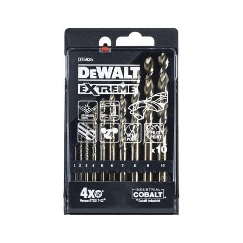 DeWALT DT5935-QZ Extreme Cobalt Drill Bit Set 10 pcs
