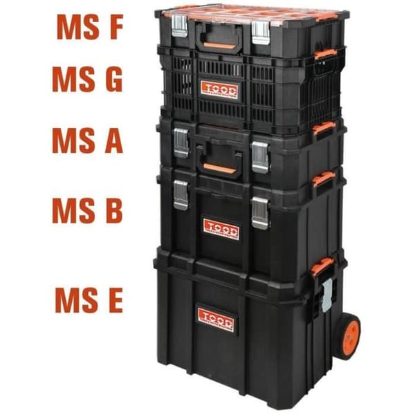 TOOD Tool Case - Waterproof - 6 Compartments - 53x37x18 cm