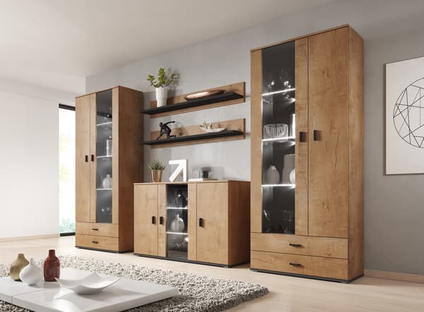 Cama Sideboard 120 cm SOHO S7 Lefkas Oak/Black