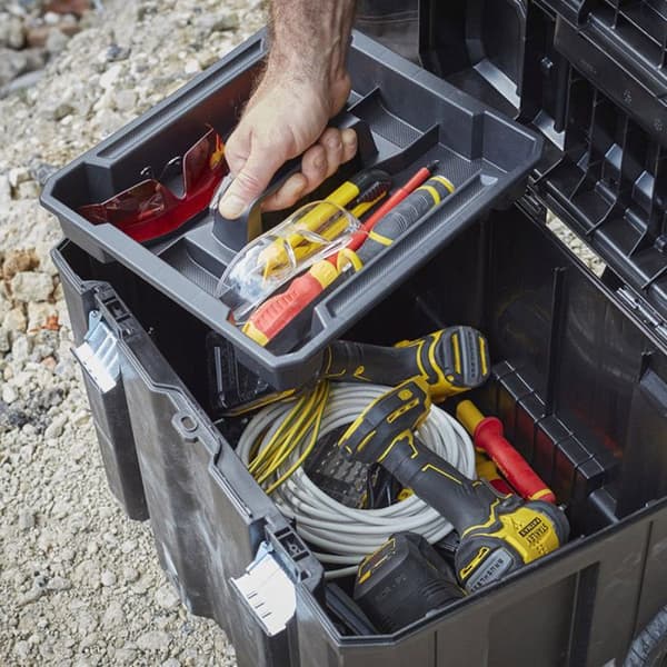STANLEY Large Capacity Mobile Tool Box with Telescopic Handle - FMST1-75753