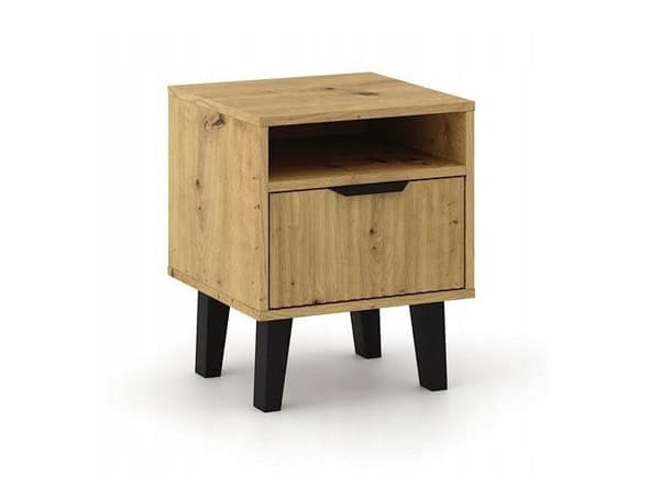 SCANDI 1S Slim Nightstand Artisan Oak