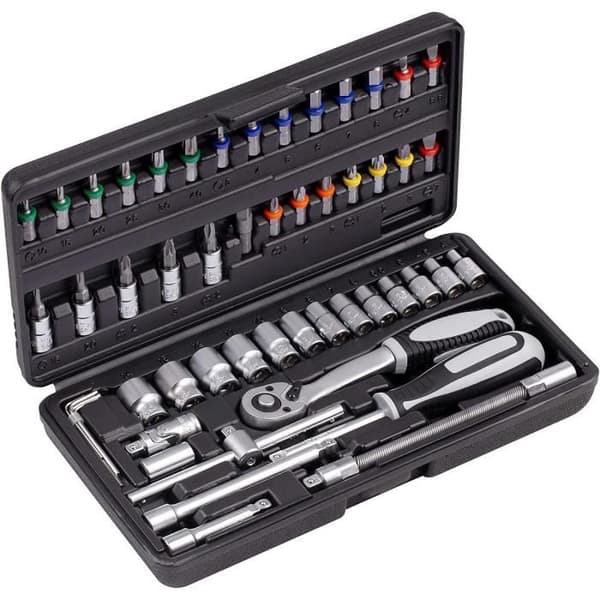 CONNEX Socket and Wrench Set - 52 Pieces - Chrome Vanadium 52-Piece