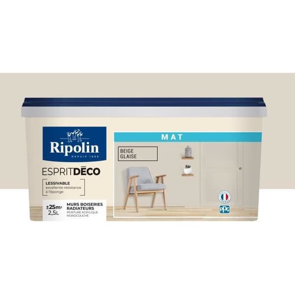 Ripolin Esprit Deco Beige Glais Mat - 2.5 L