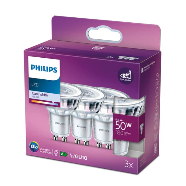 Philips LED Bulb 50W GU10 36° Cool White 36d
