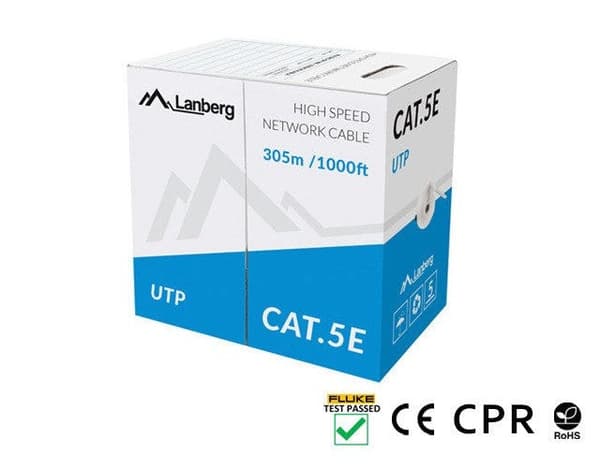 Lanberg Networking Cable Cat5e U/UTP Grey 305 m