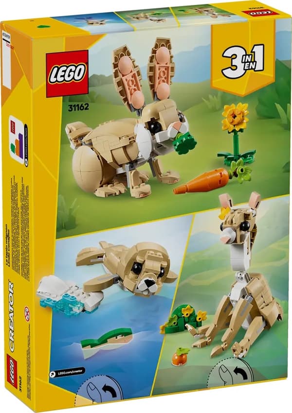LEGO CREATOR 3 IN 1 31162 Cute Bunny - Versatile Building Set