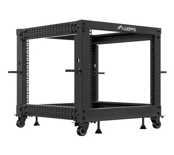 Lanberg OPEN RACK 19" 9U 600x600-1100 Adjustable Black