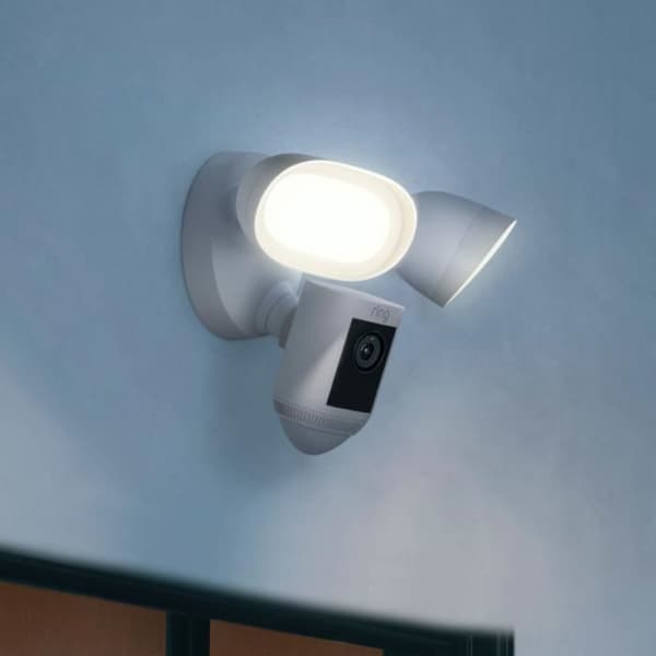 RING Spotlight Cam Pro - Mains Powered Surveillance Camera - White