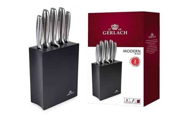 GERLACH Knife Block Set 6 pcs. Modern Black