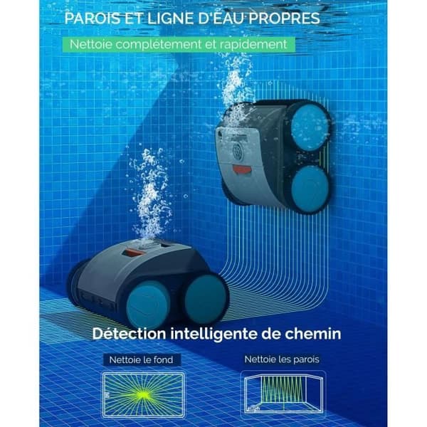 Bestway Pool Robot - Ruby - Autonomous - Cleans Bottom, Walls and Waterline - Up to 32 m²